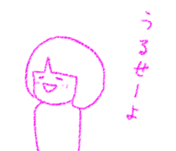 Crayon girl and Boy sticker #4468685