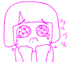 Crayon girl and Boy sticker #4468686