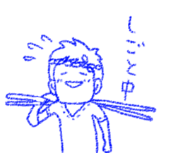 Crayon girl and Boy sticker #4468700