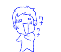 Crayon girl and Boy sticker #4468702