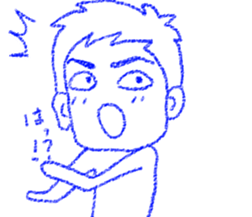 Crayon girl and Boy sticker #4468703