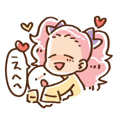 Twin tail girl & cute spook