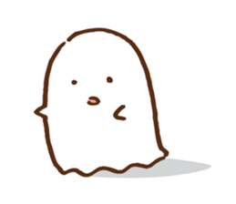 Twin tail girl & cute spook sticker #4469076