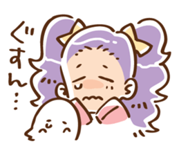 Twin tail girl & cute spook sticker #4469085