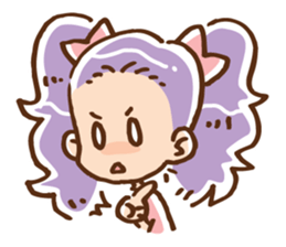 Twin tail girl & cute spook sticker #4469096