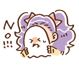 Twin tail girl & cute spook sticker #4469098