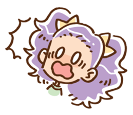 Twin tail girl & cute spook sticker #4469103