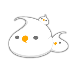 Fresh cream bird sticker #4469672