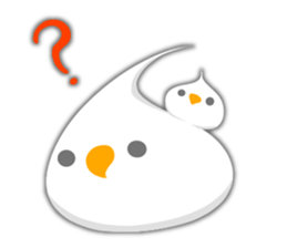 Fresh cream bird sticker #4469674