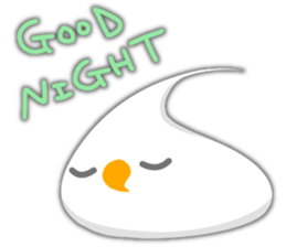 Fresh cream bird sticker #4469677