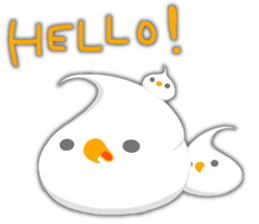 Fresh cream bird sticker #4469678