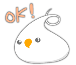 Fresh cream bird sticker #4469679