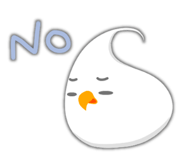 Fresh cream bird sticker #4469682