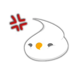 Fresh cream bird sticker #4469685
