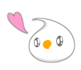 Fresh cream bird sticker #4469686