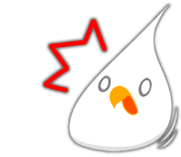 Fresh cream bird sticker #4469687