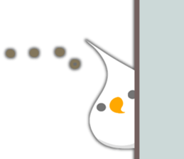 Fresh cream bird sticker #4469688