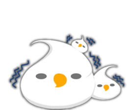 Fresh cream bird sticker #4469689