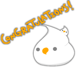 Fresh cream bird sticker #4469692