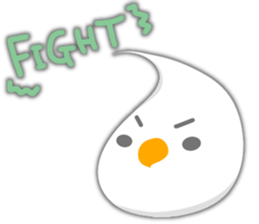 Fresh cream bird sticker #4469694