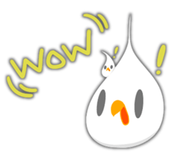 Fresh cream bird sticker #4469696