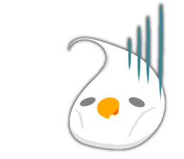 Fresh cream bird sticker #4469698