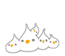 Fresh cream bird sticker #4469702