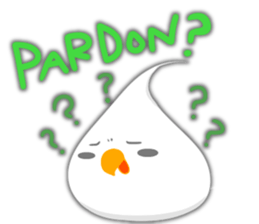 Fresh cream bird sticker #4469703