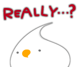 Fresh cream bird sticker #4469704