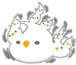 Fresh cream bird sticker #4469705