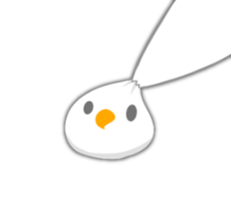 Fresh cream bird sticker #4469707