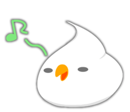 Fresh cream bird sticker #4469708
