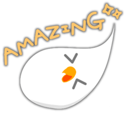 Fresh cream bird sticker #4469709