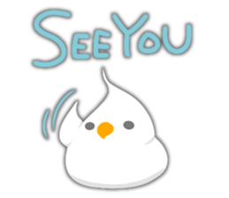 Fresh cream bird sticker #4469710