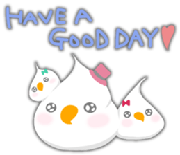 Fresh cream bird sticker #4469711