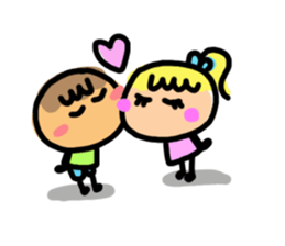 Two people of both feelings. sticker #4470399