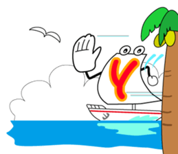 Cute! Fun! It is alphabet"EIJI-KUN". sticker #4470496
