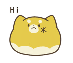 Bread Mocchiri Shiba sticker #4470672