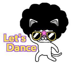 Funky Afro Cat sticker #4470955