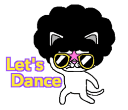 Funky Afro Cat sticker #4470955