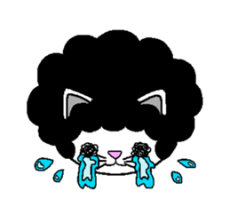 Funky Afro Cat sticker #4470957