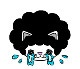 Funky Afro Cat sticker #4470957