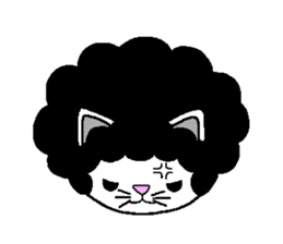 Funky Afro Cat sticker #4470958