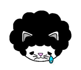 Funky Afro Cat sticker #4470959