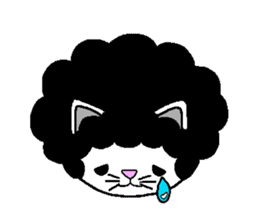 Funky Afro Cat sticker #4470959