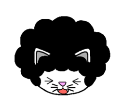 Funky Afro Cat sticker #4470960