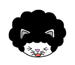 Funky Afro Cat sticker #4470960