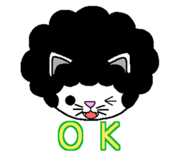 Funky Afro Cat sticker #4470961
