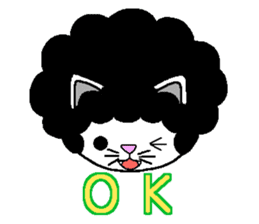 Funky Afro Cat sticker #4470961