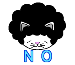 Funky Afro Cat sticker #4470962